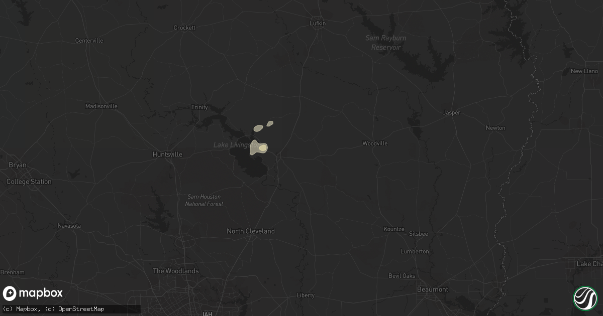 Hail map in Livingston, TX on August 16, 2015