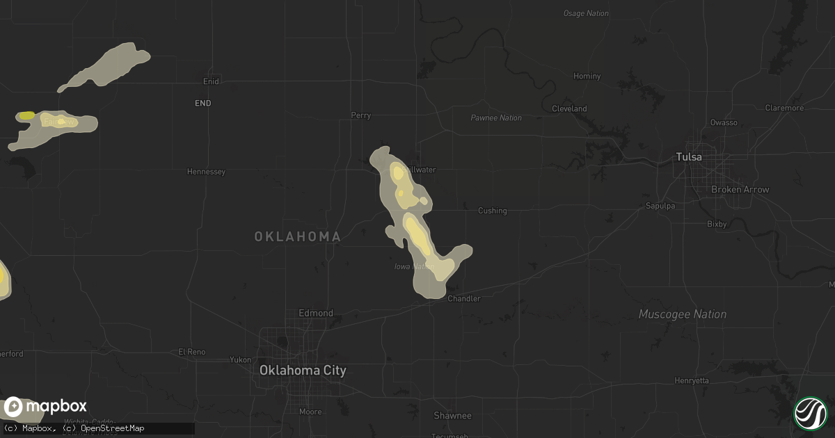 Hail map in Perkins, OK on August 16, 2017
