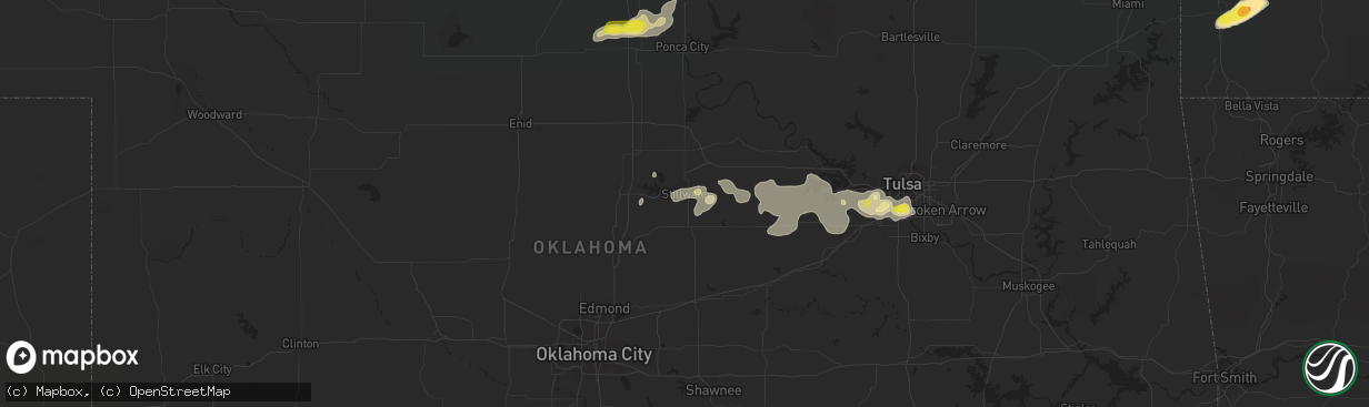 Hail map in Stillwater, OK on August 16, 2018