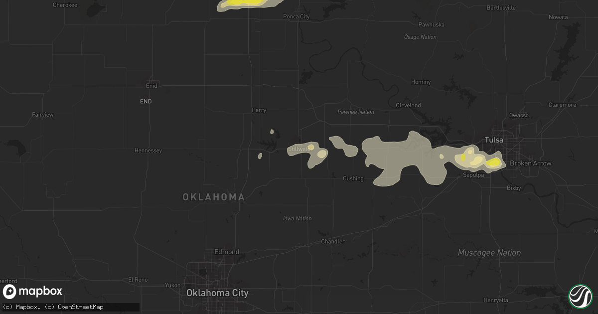 Hail map in Stillwater, OK on August 16, 2018