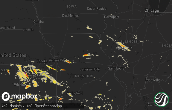 Hail map preview on 08-16-2018