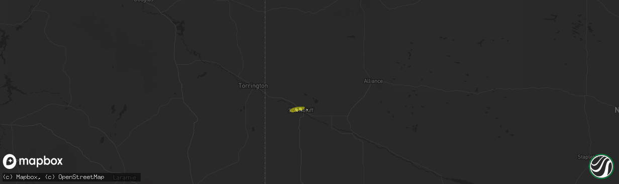 Hail map in Scottsbluff, NE on August 16, 2019