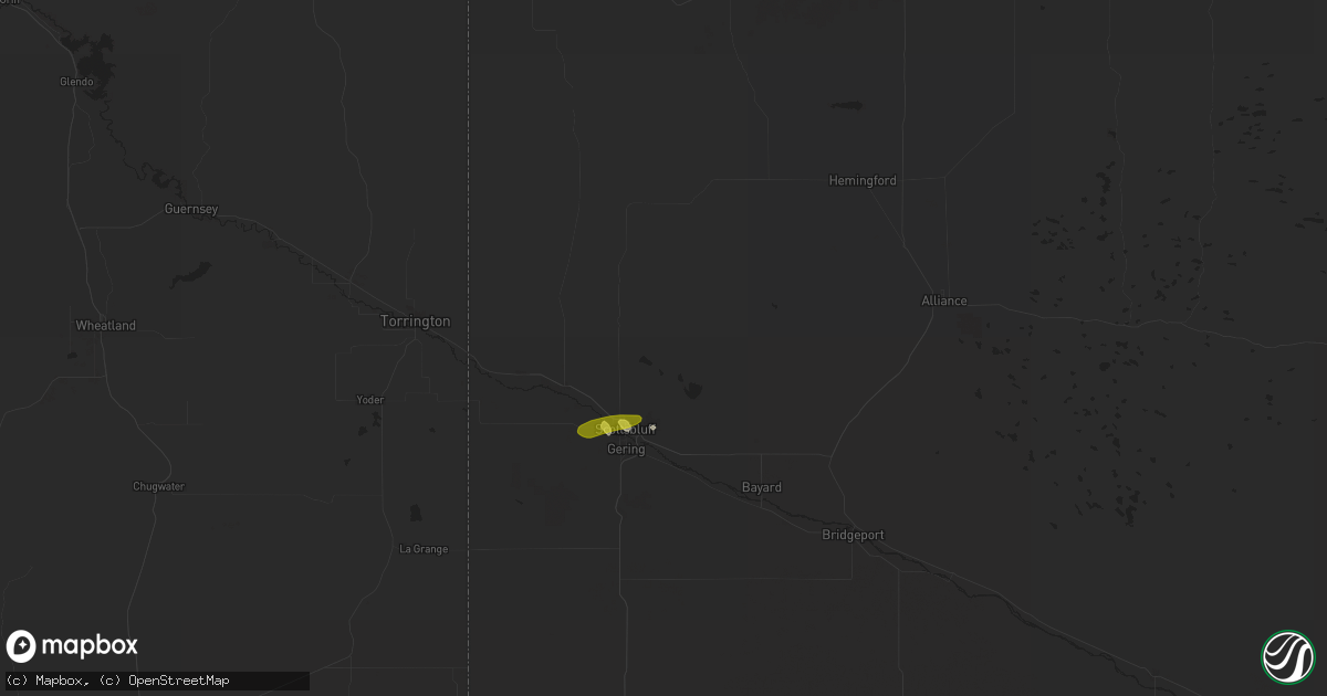 Hail map in Scottsbluff, NE on August 16, 2019