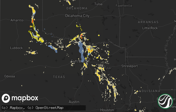 Hail map preview on 08-16-2020