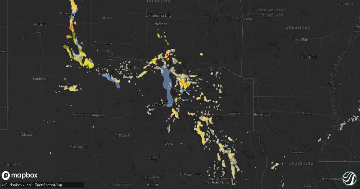 Hail map on August 16, 2020