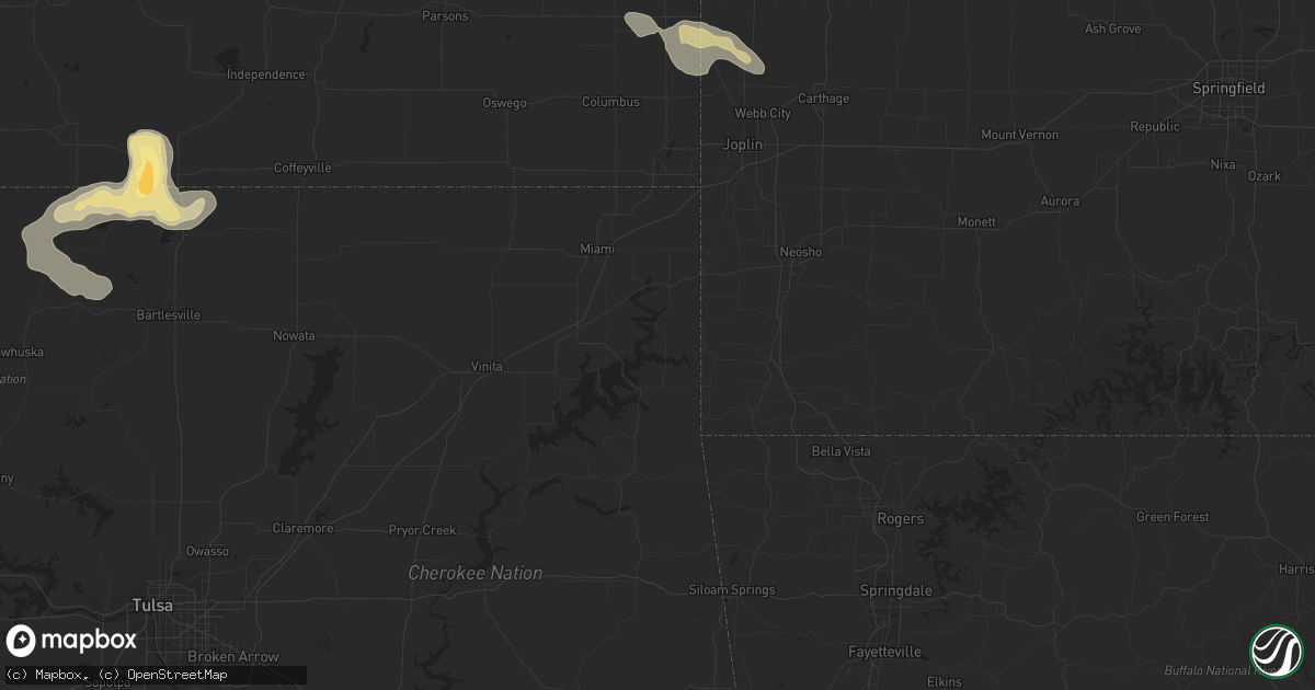 Hail map in Pittsburg, KS on August 16, 2022