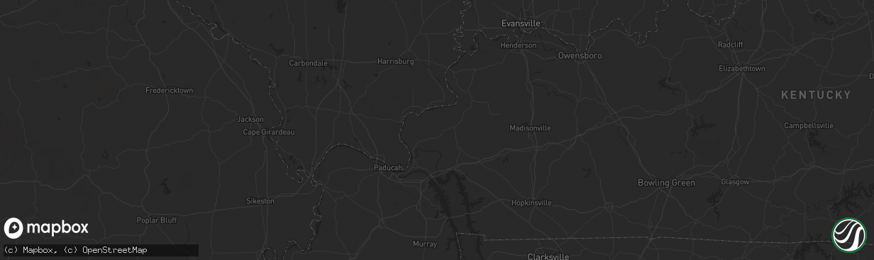 Hail map in Cerro Gordo, NC on August 16, 2023