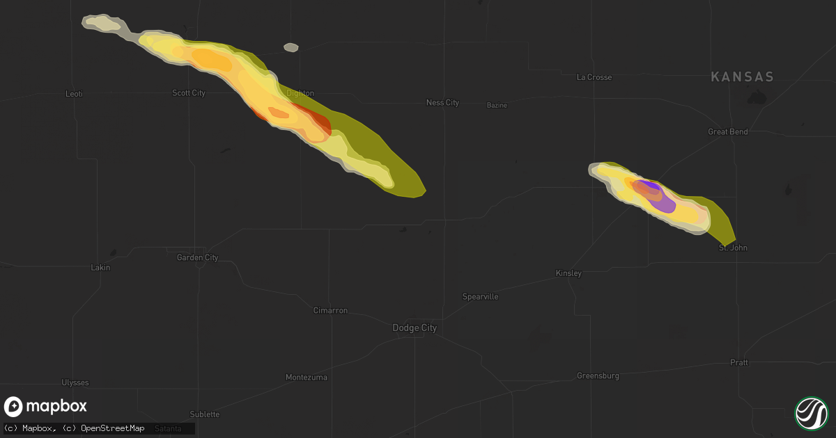 Hail Map in Jetmore, KS on August 16, 2024 - HailTrace