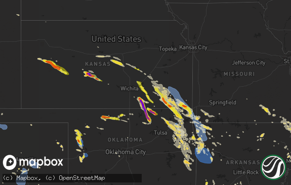 Hail map preview on 08-16-2024