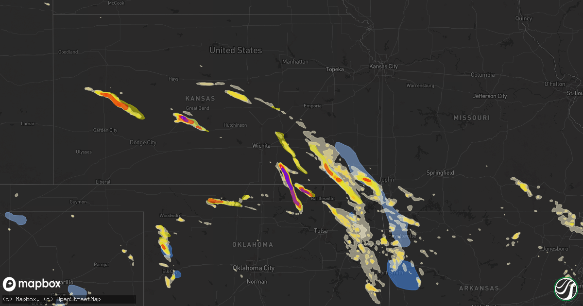 Hail map on August 16, 2024