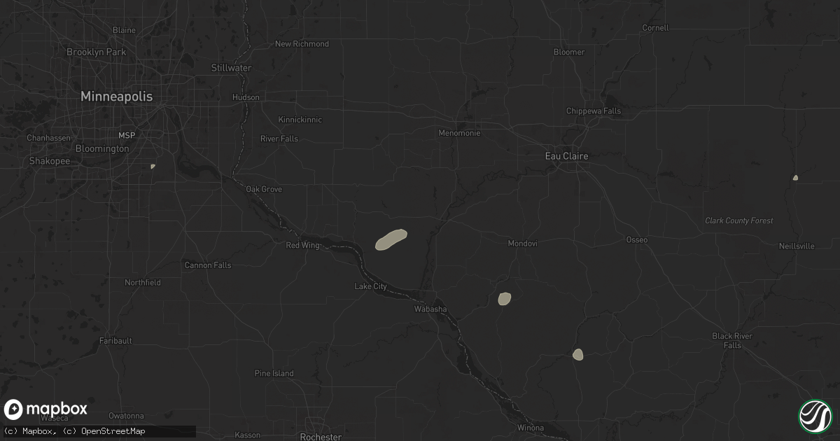 Hail map in Arkansaw, WI on August 16, 2025