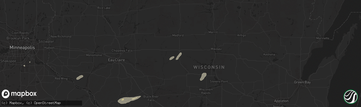 Hail map in Colby, WI on August 16, 2025
