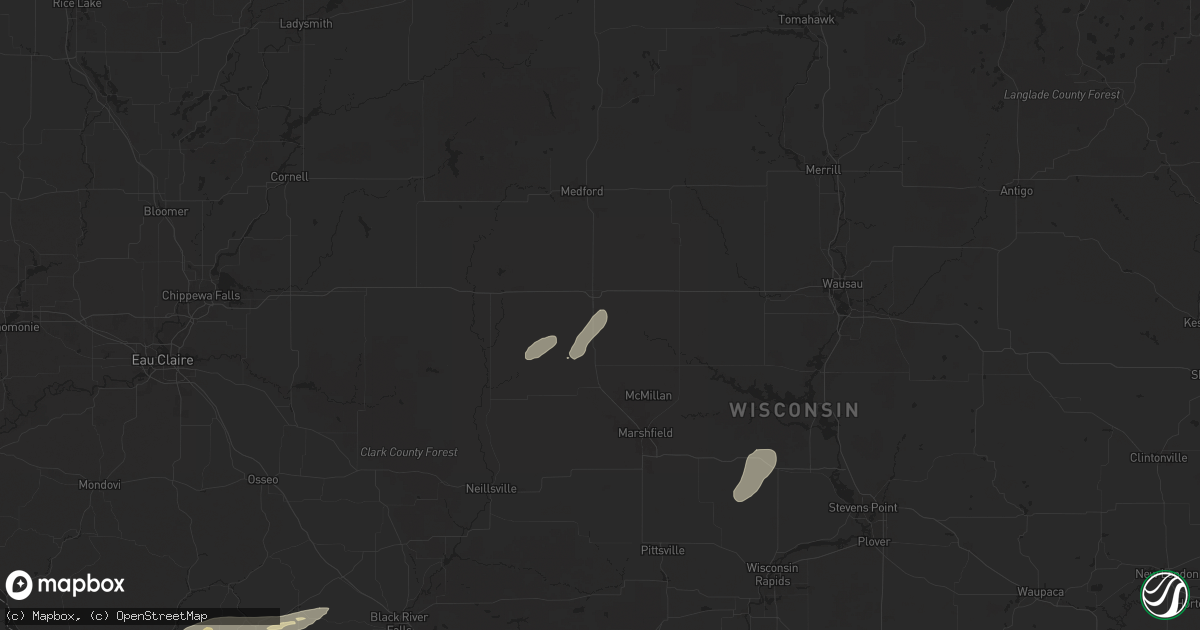 Hail map in Colby, WI on August 16, 2025