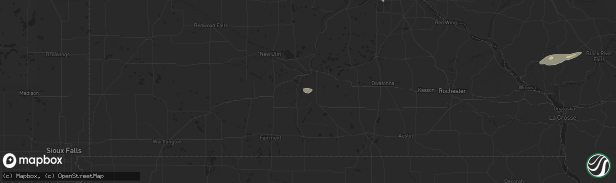 Hail map in Good Thunder, MN on August 16, 2025