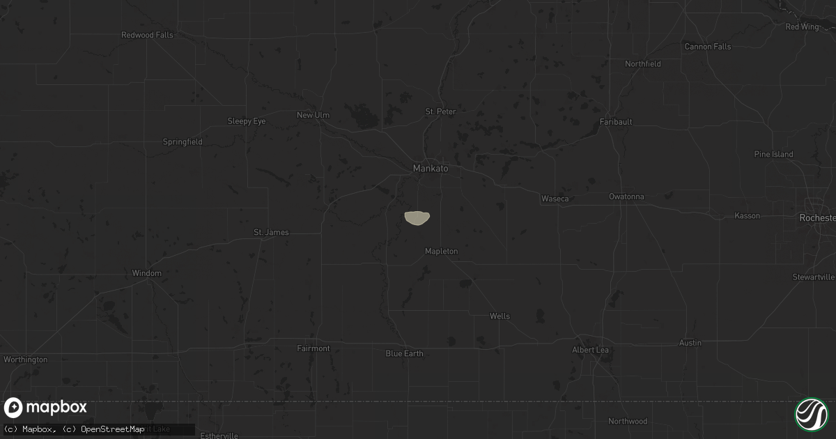 Hail map in Good Thunder, MN on August 16, 2025