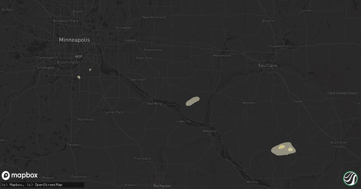 Hail map in Maiden Rock, WI on August 16, 2025
