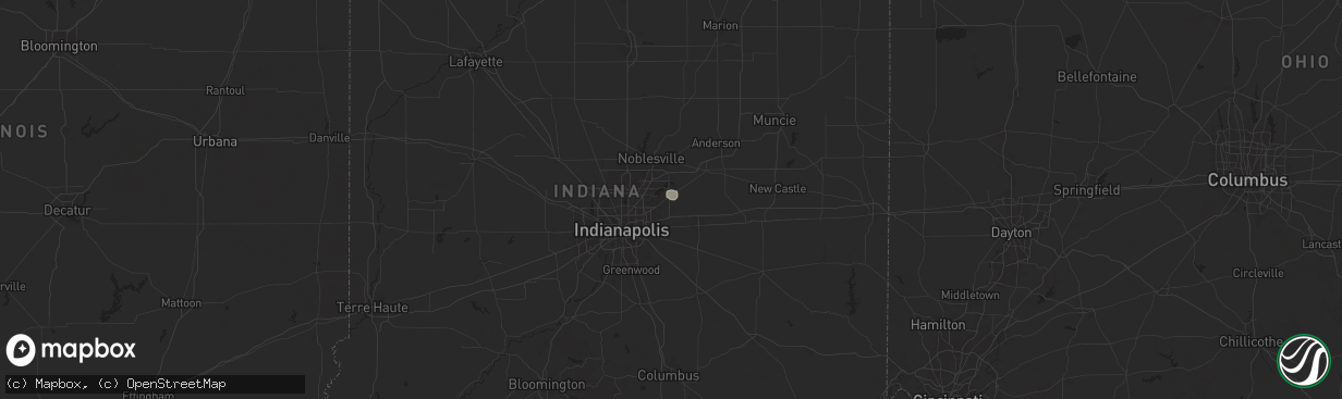 Hail map in Mccordsville, IN on August 16, 2025
