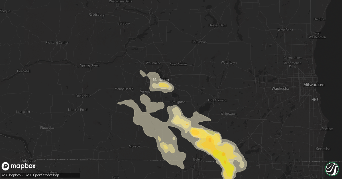 Hail map in Mcfarland, WI on August 16, 2025