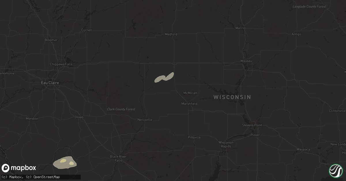 Hail map in Spencer, WI on August 16, 2025