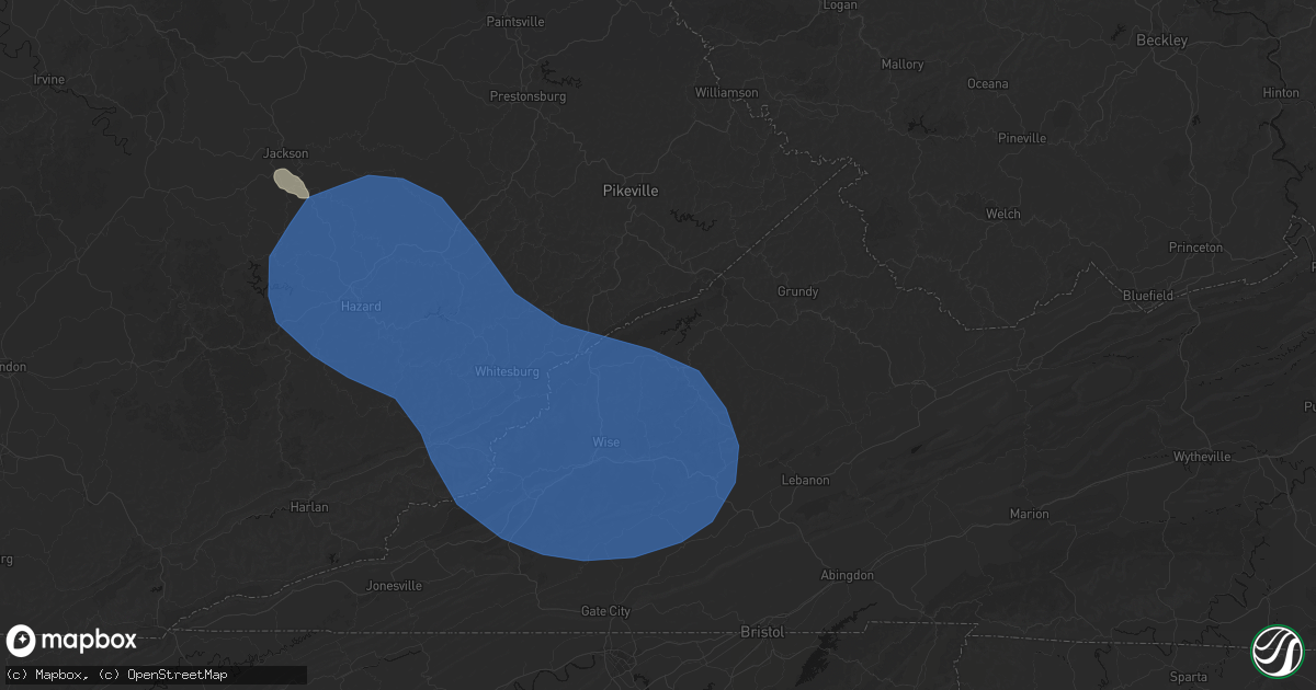 Hail map in Clintwood, VA on August 16, 2026