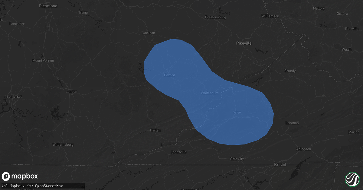 Hail map in Cornettsville, KY on August 16, 2026