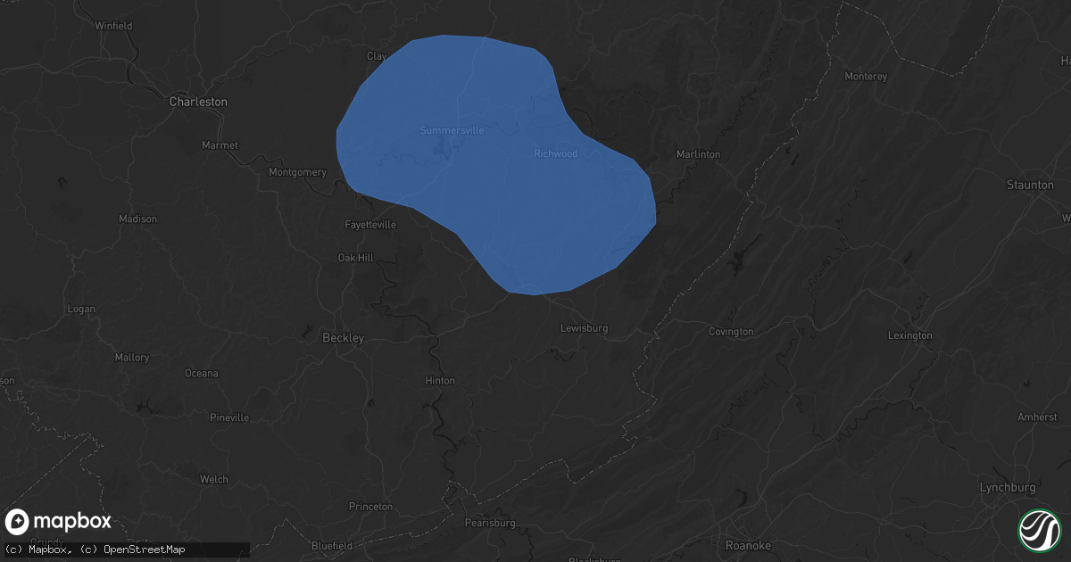 Hail map in Crawley, WV on August 16, 2026