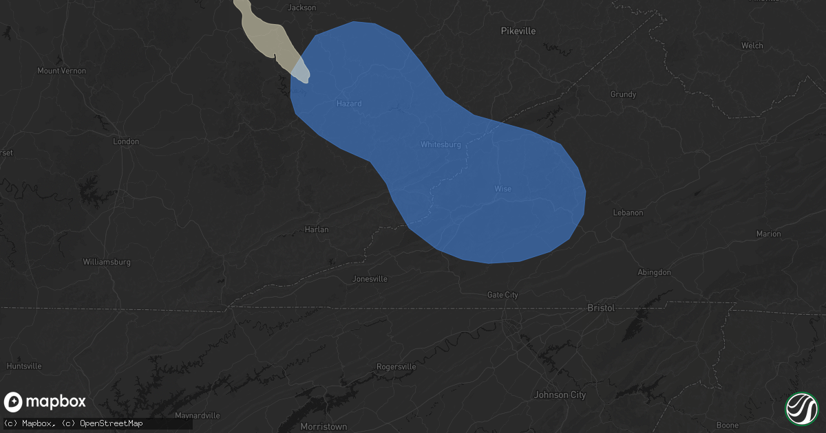 Hail map in Holmes Mill, KY on August 16, 2026