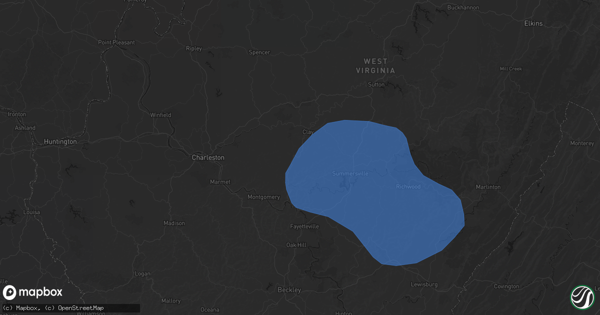 Hail map in Indore, WV on August 16, 2026