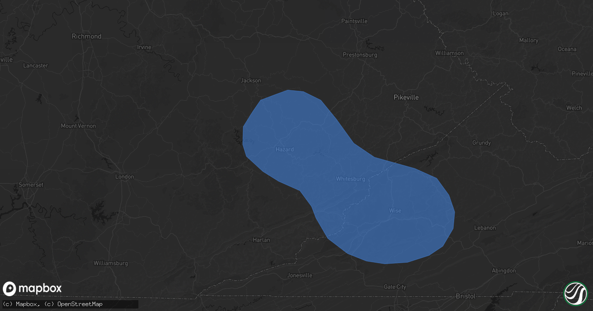 Hail map in Jeff, KY on August 16, 2026