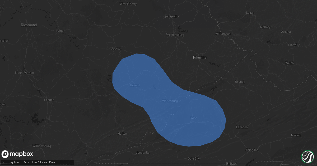 Hail map in Littcarr, KY on August 16, 2026