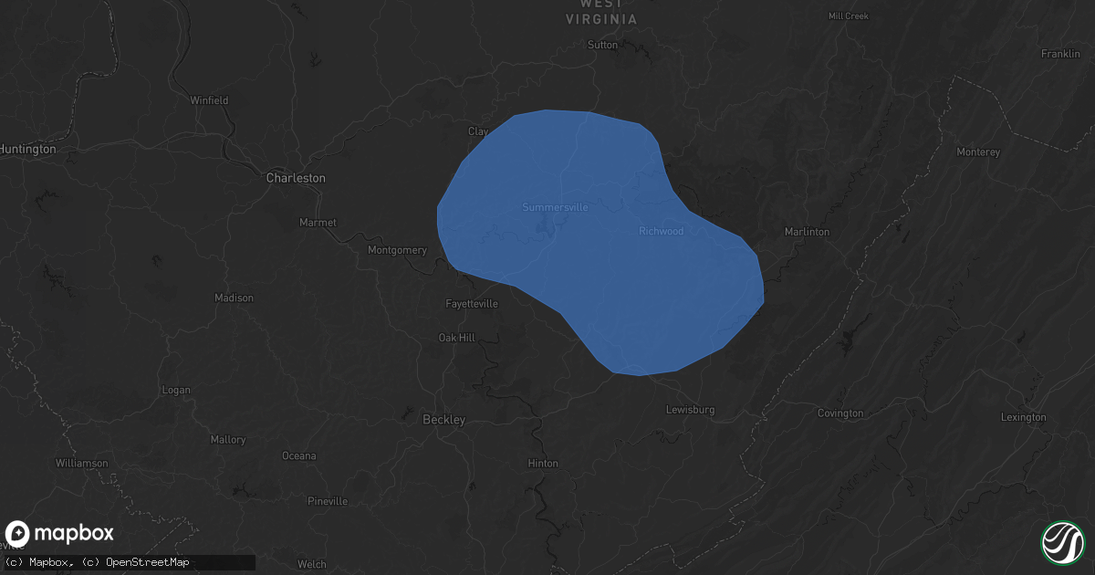 Hail map in Nallen, WV on August 16, 2026