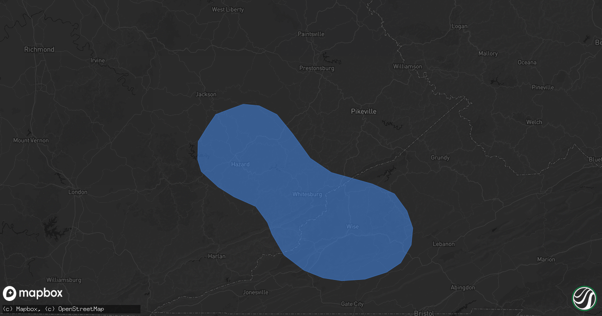 Hail map in Pine Top, KY on August 16, 2026