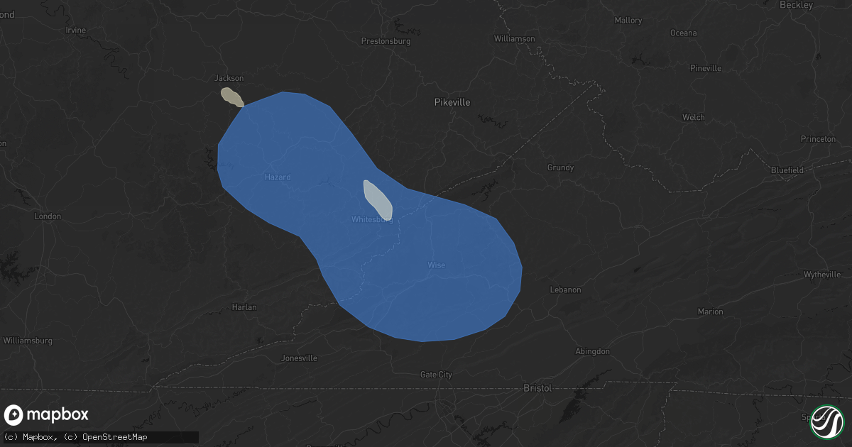 Hail map in Pound, VA on August 16, 2026