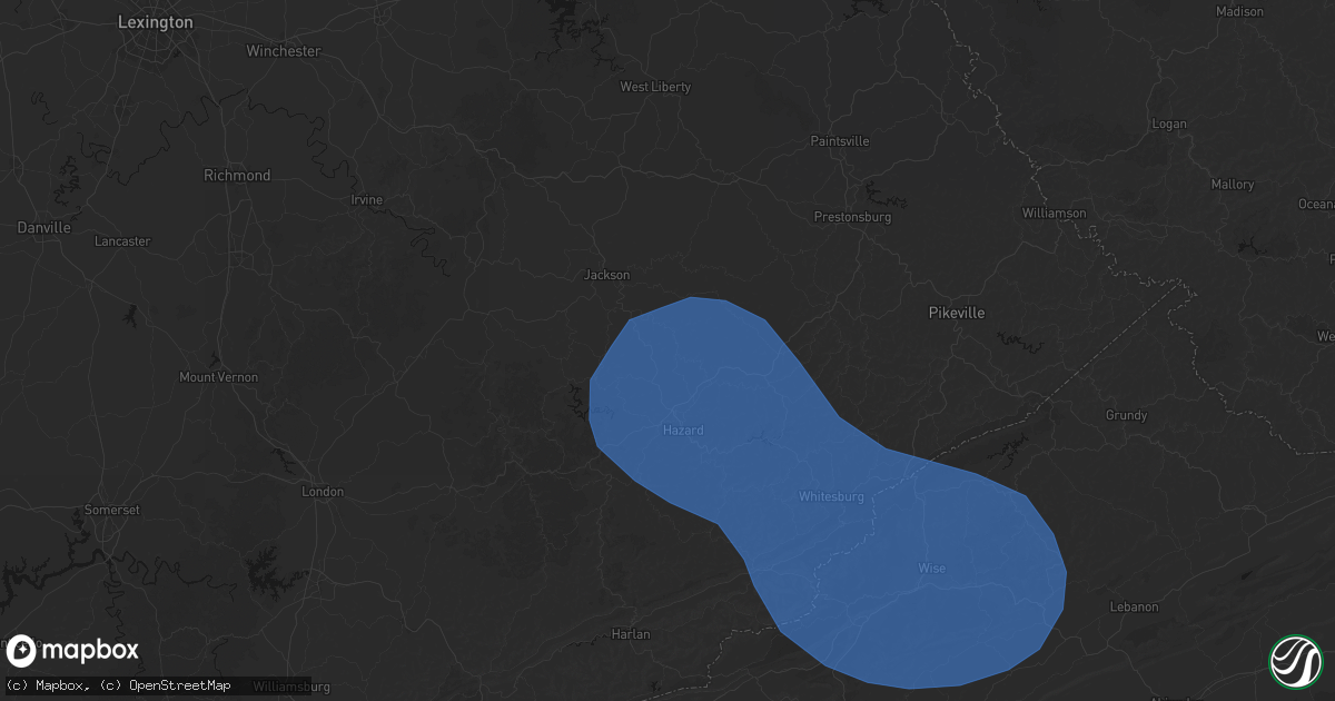 Hail map in Rowdy, KY on August 16, 2026