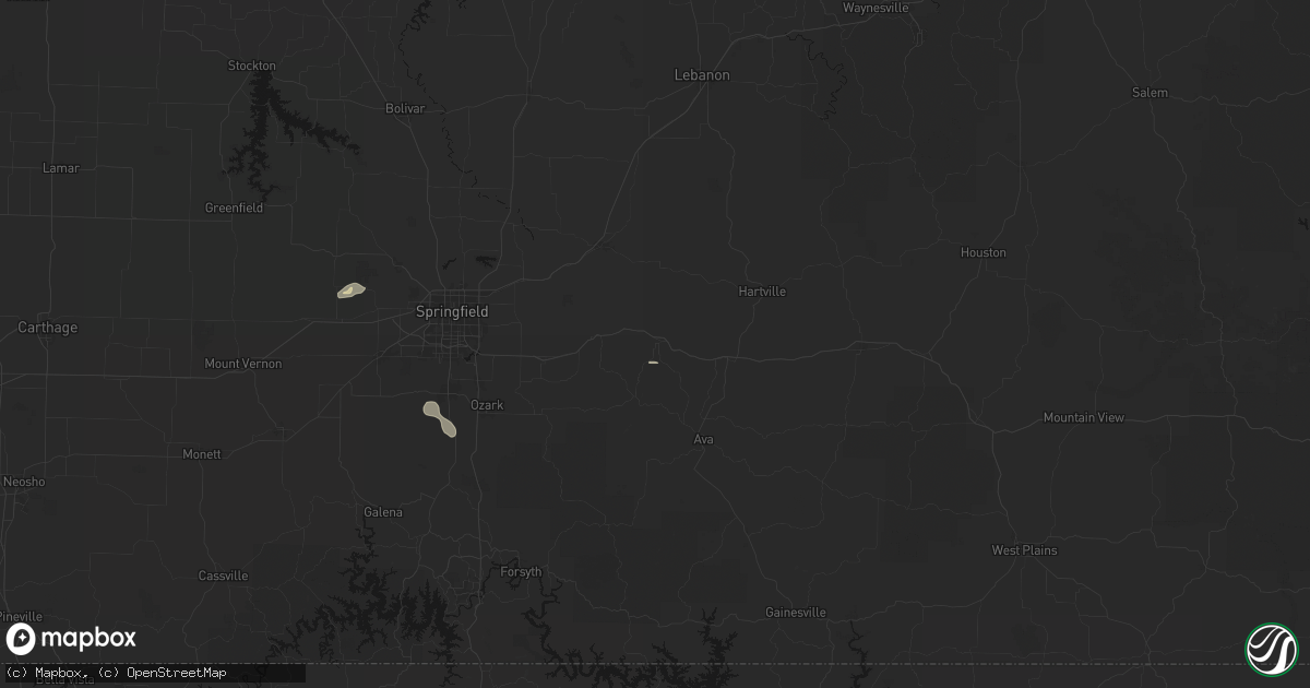 Hail map in Seymour, MO on August 16, 2026
