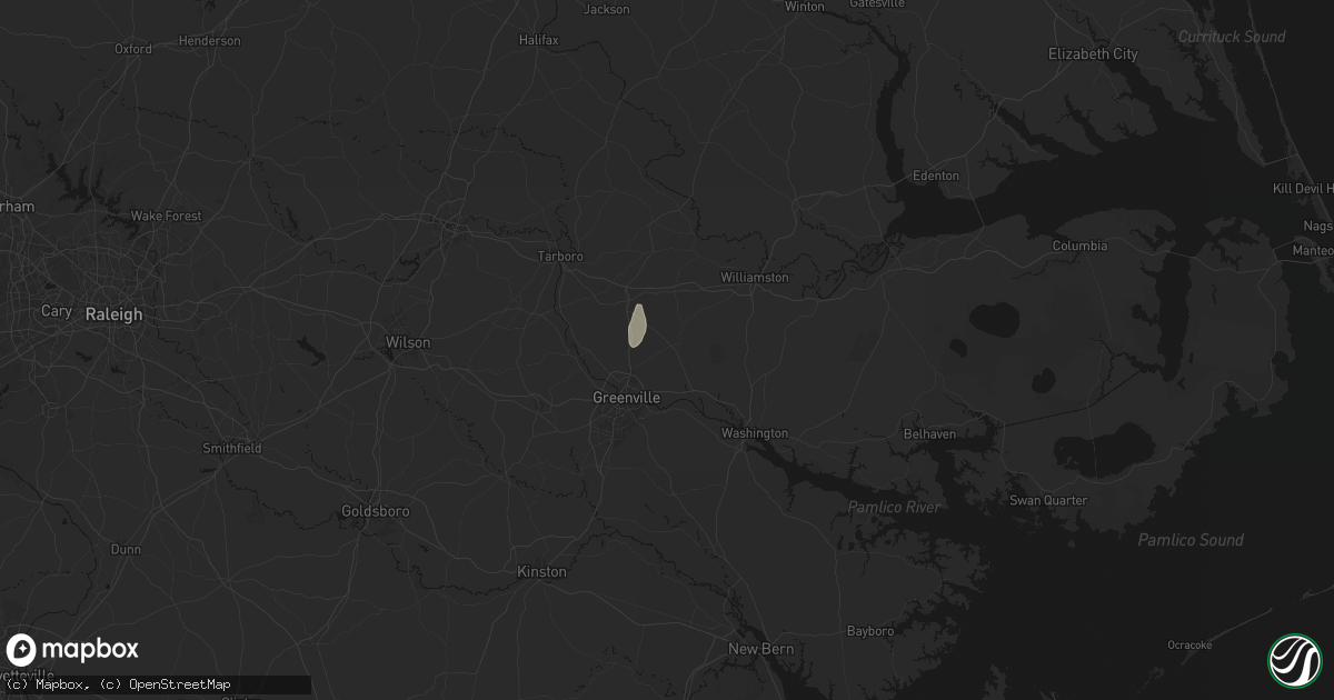 Hail map in Stokes, NC on August 16, 2026