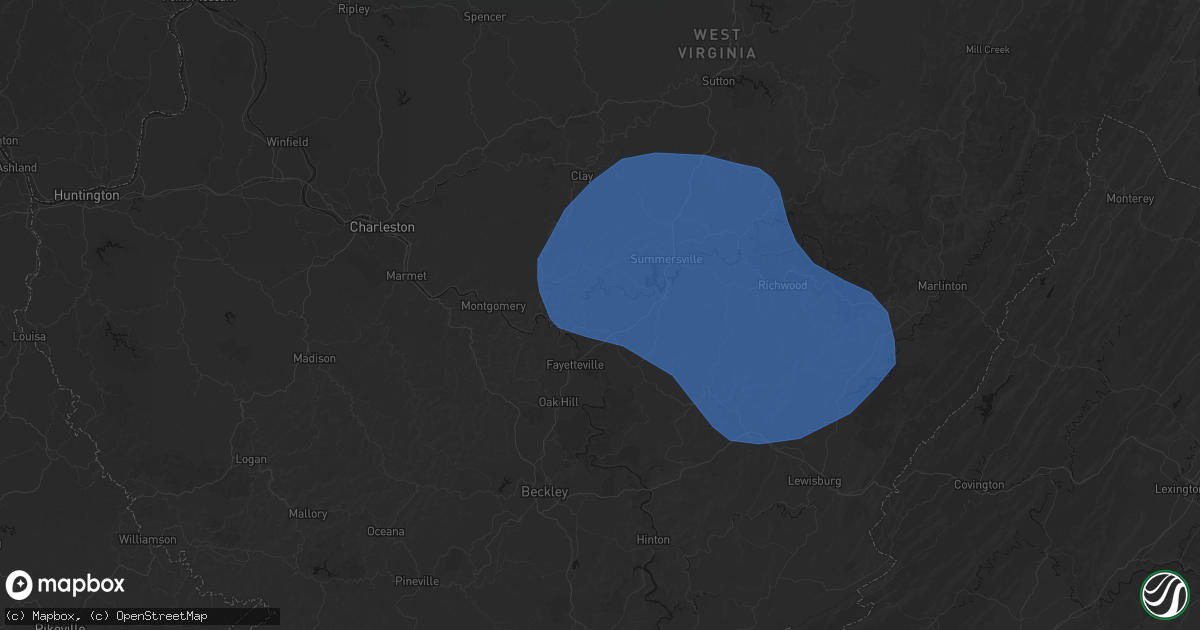 Hail map in Victor, WV on August 16, 2026