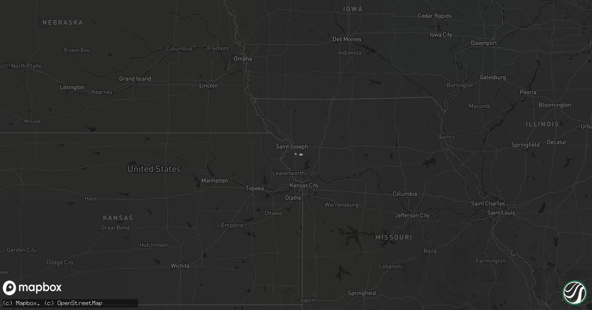 Hail map on August 16, 2026