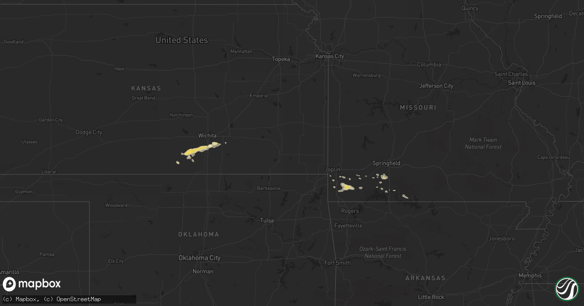 Hail map in Kansas on August 17, 2011
