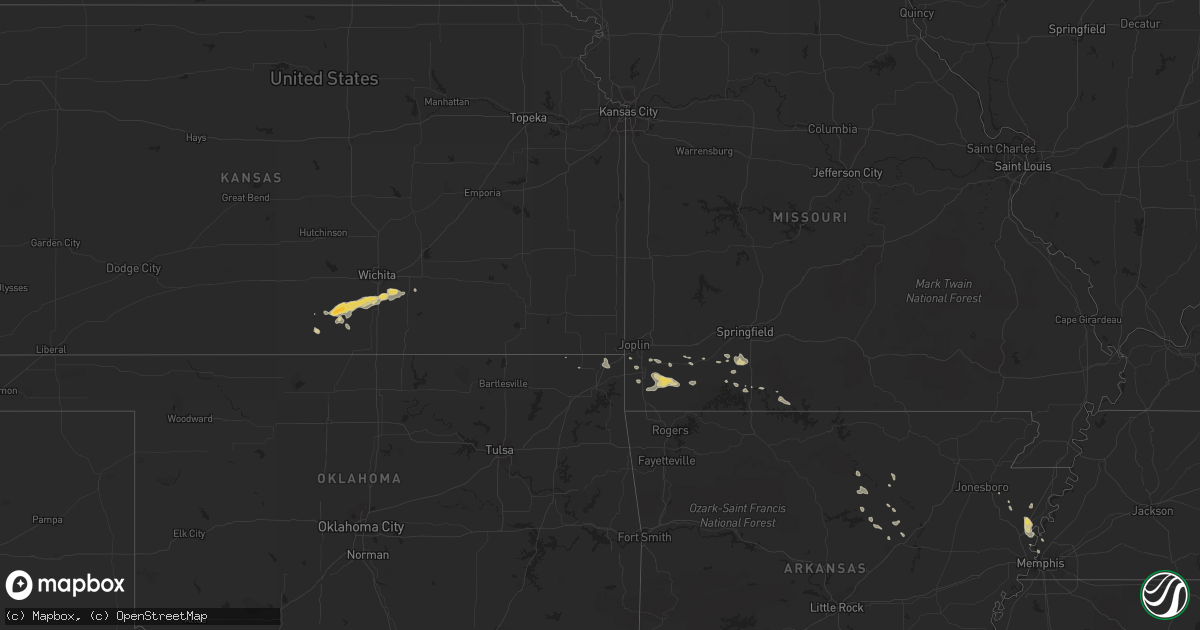 Hail map on August 17, 2011