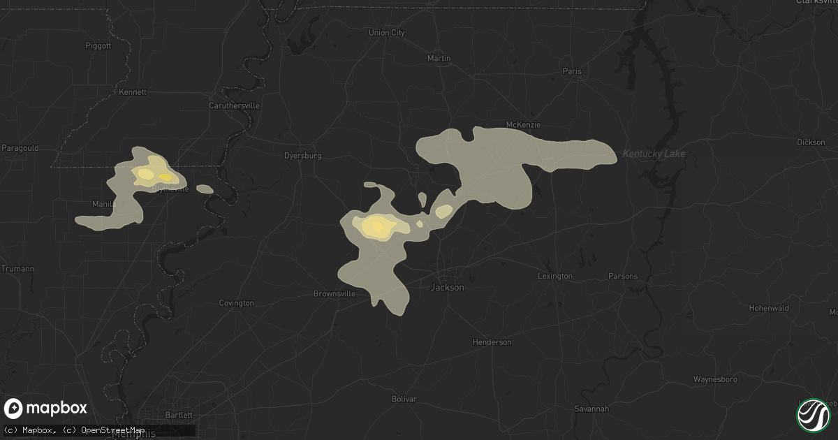 Hail map in Humboldt, TN on August 17, 2014