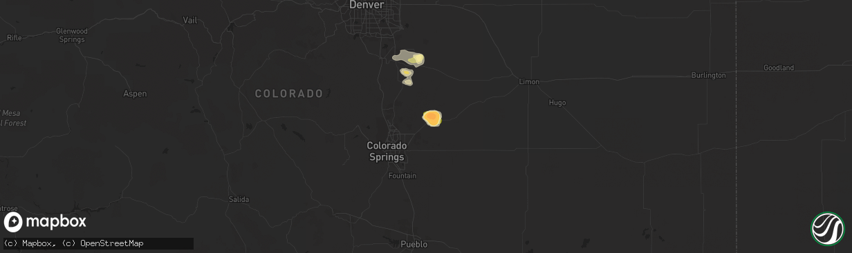 Hail map in Peyton, CO on August 17, 2015