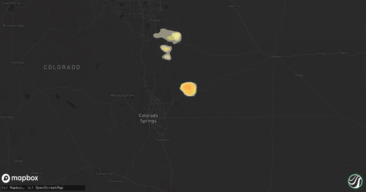 Hail map in Peyton, CO on August 17, 2015