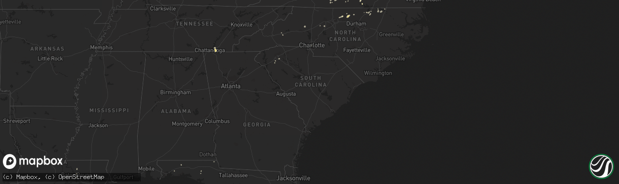 Hail map in South Carolina on August 17, 2016