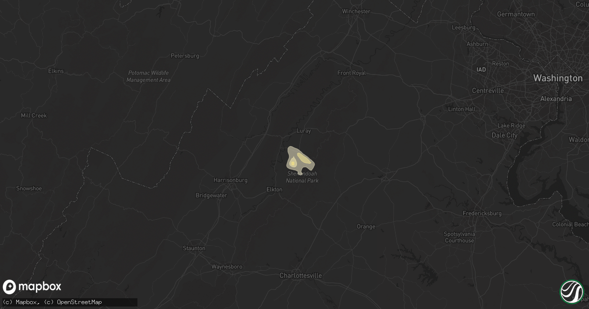 Hail map in Stanley, VA on August 17, 2016