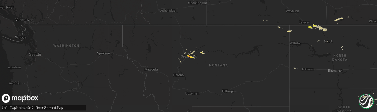 Hail map on August 17, 2016