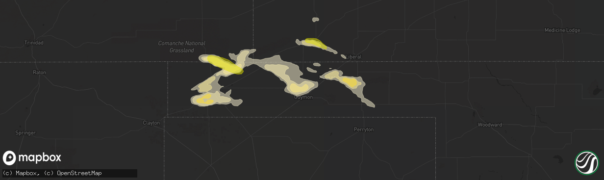 Hail map in Guymon, OK on August 17, 2017