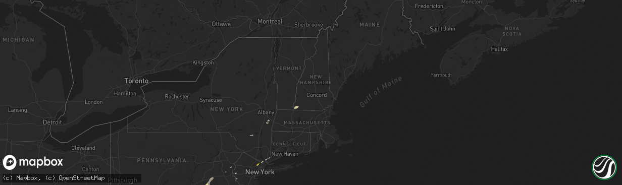 Hail map in New Hampshire on August 17, 2018