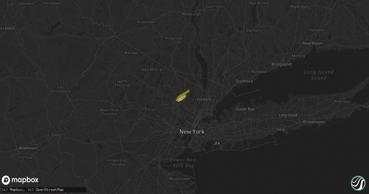 Hail map in Paramus, NJ on August 17, 2018