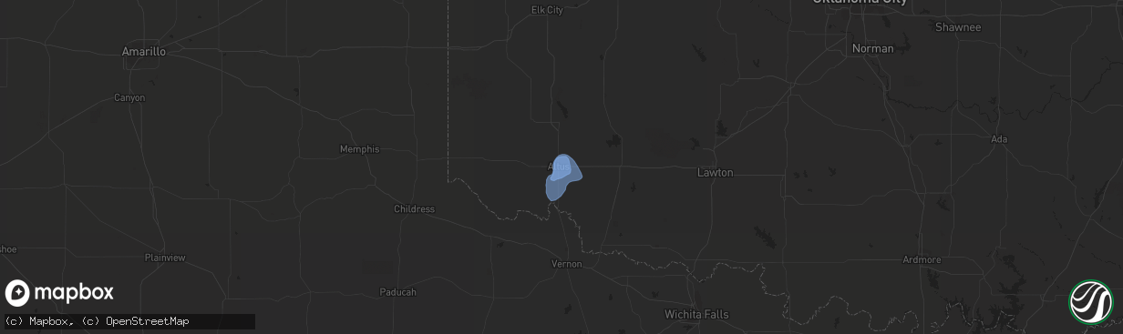 Hail map in Altus, OK on August 17, 2019